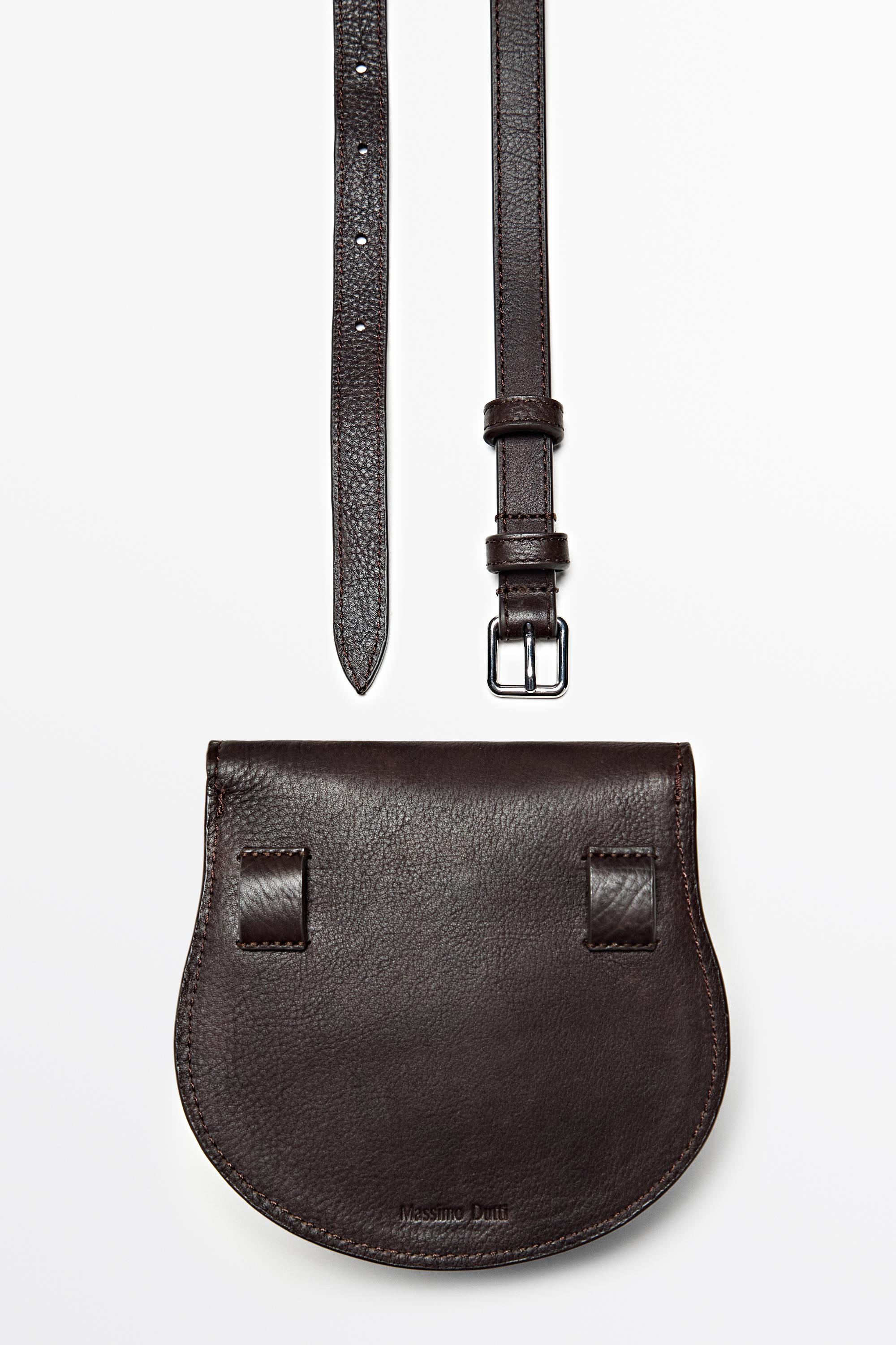 Ceinture avec sac en cuir nappa
